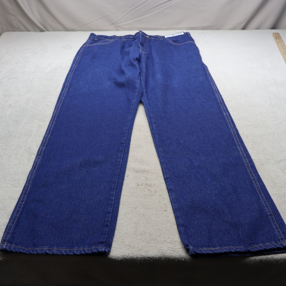 Dickies Jeans Mens 36x34 Medium Wash Denim Straight Leg Work Rugged Casual NEW